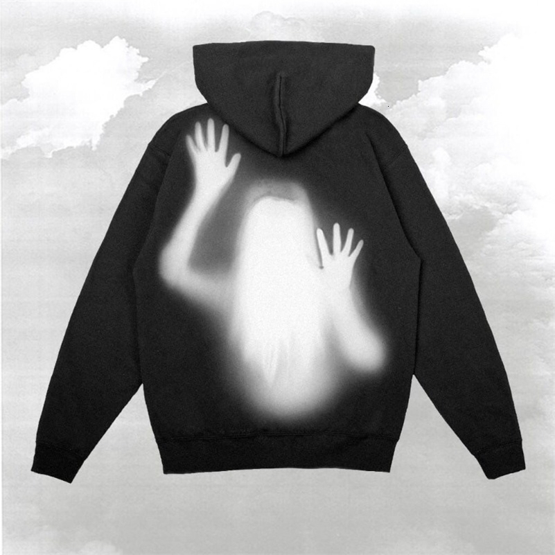 Trendy Autumn American Gothic Instagram Style Hip-hop Shadow Pattern Hoodie for Women Oversized Casual Loose Couples Sweatshirts 240906
