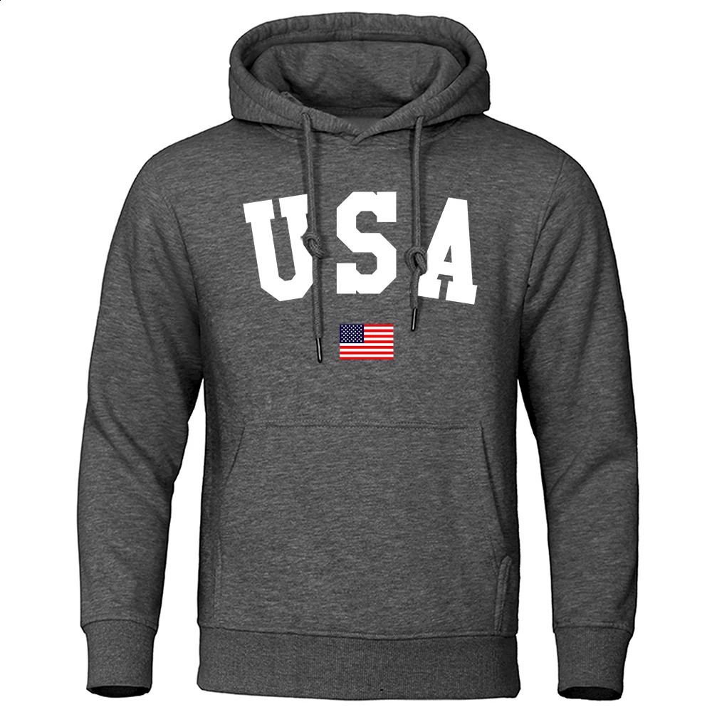 Capital Usa And Flag Of The United States Men Sweatshirt Japan Anime Clothes Autumn Loose Hoodies Fashion Pocket Warm Pullovers 24 - view 5