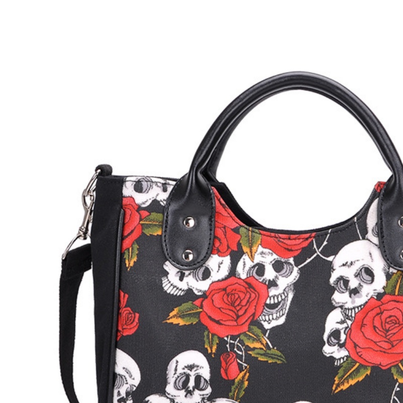 Women's Summer-Ready Tote Bag with Halloween Design Durable Shoulder & Crossbody Carryall