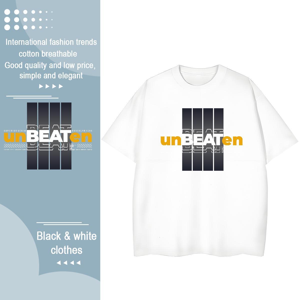 Loose Fit T Shirt For Man 230g 100% Cotton unbeaten Street Oversized Short Sleeve Soft Tshirt for Man Woman 2024 Tops Tees