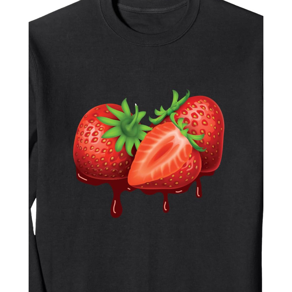 Long Sleeve Shirts for Men sweatshirt Berry Lover Beautiful Strawberries Fruit Lover Gift Sweatshirt Streetwear Casual tops clothes