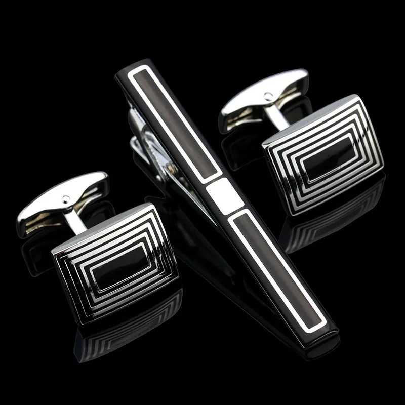 10 luxury gold-plated metal cufflinks necklaces tie rods buckle clips cufflinks gift sets solid color tie clips and pins W250111