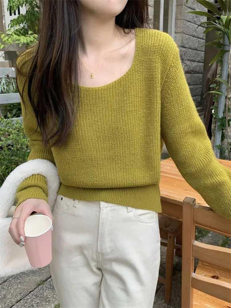Casual 2024 Vintage Harajuku Lantern Long Korean Sleeve Women Sweater Autumn Winter Knitwear Soft Warm Tops Chic Femme SweaterX2409