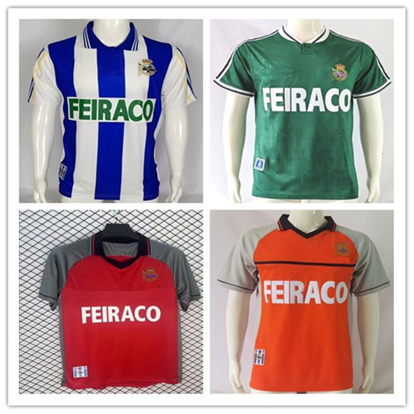 1999/2000 Real Club Deportivo de La Coruna soccer jersey 98/99/00 Home Blue Football Shirts Depor Uniforms Sales