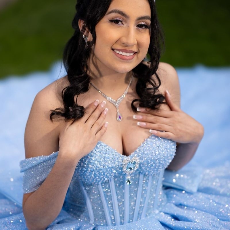 Ball Gown Quinceanera Dresses Long Train Ruffle Princess BeadsTulle Vestidos De 15 Anos Birthday Party Sweet 16 Dress