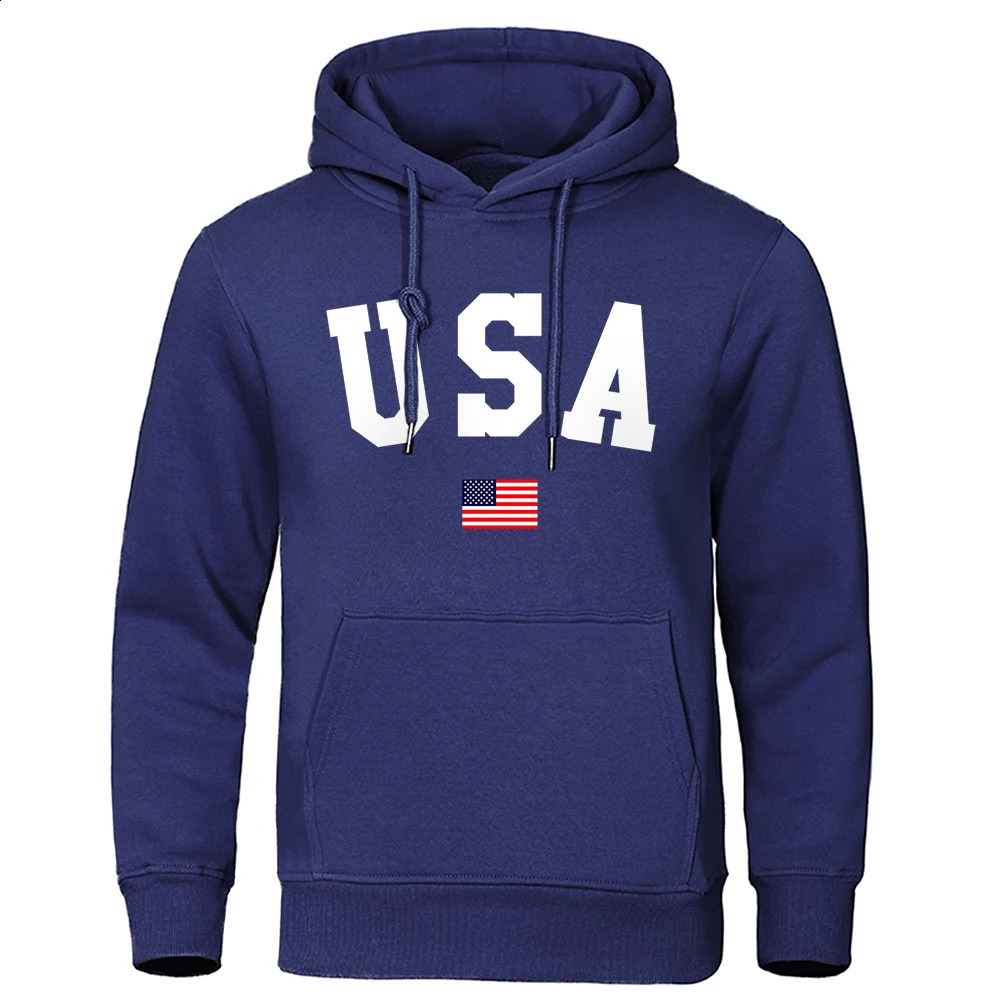 Capital Usa And Flag Of The United States Men Sweatshirt Japan Anime Clothes Autumn Loose Hoodies Fashion Pocket Warm Pullovers 24 - view 4