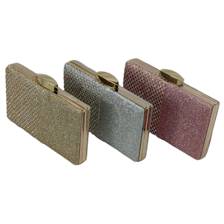 elegant womens mesh sequin dinner bag with diamondlike rhinestones perfect for special events