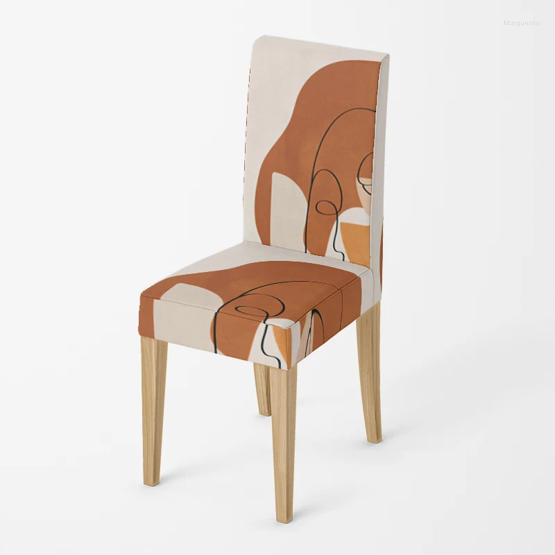 Chair Covers Home Kitchen Adjustable Dining Elastic Fabric Chairs Cover Wedding Desk Stretch Back Restaurant Decro Plant Retro