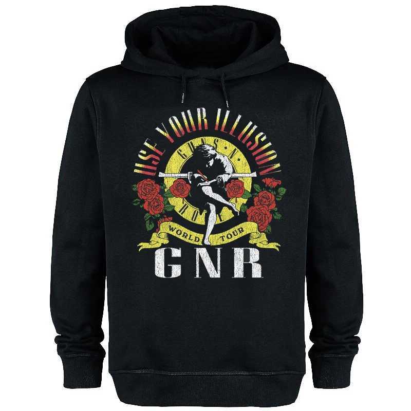 hoodies guns roses rock bands printed hoodies punk retro hip-hop hoodies sweatshirts CL240909
