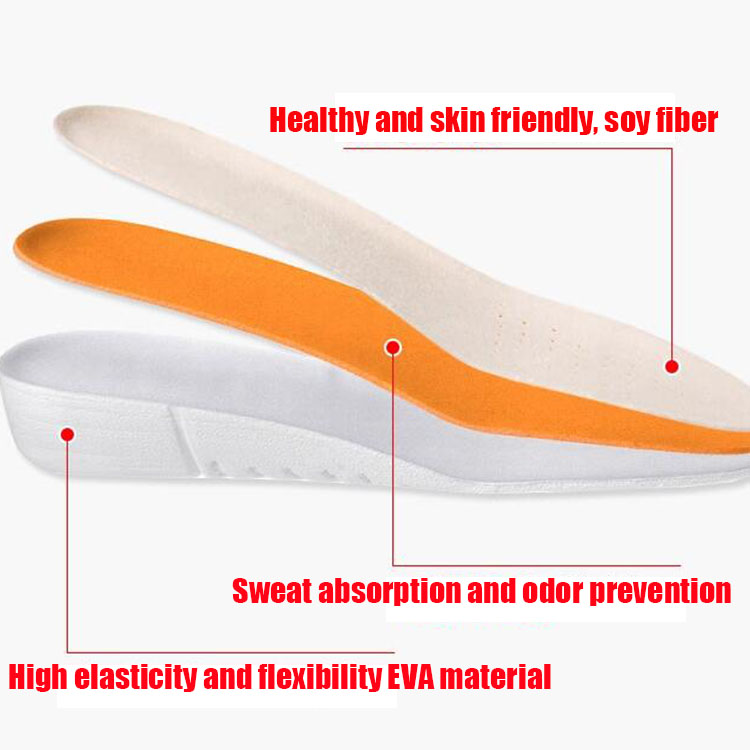 breather sport height increase insole for high 1.5cm 2.5cm and 3.5cm invisible height lift insole inner shoe sole heel height insert