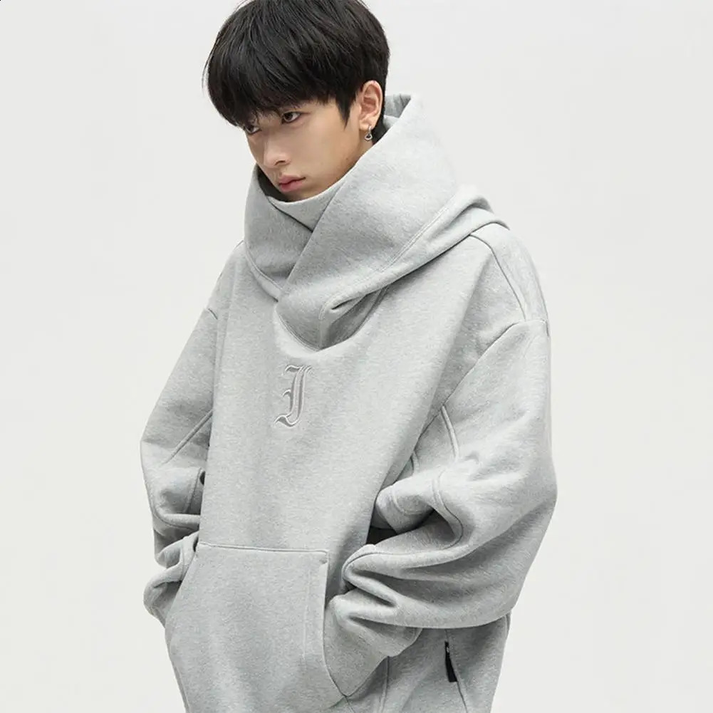 Mens polyester sportswear fashion mens polyester sportswear Harajuku City street clothing mens cyberpunk hoodie winter 240909