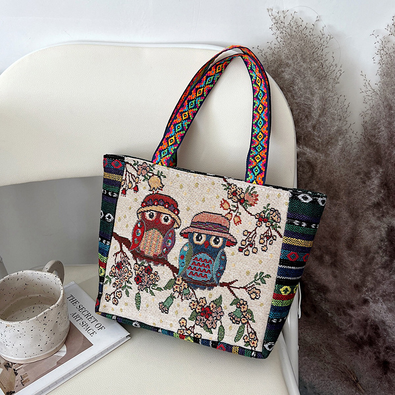 Embroidered literary retro shoulder bag women's en embroidery handbag women dh910320090