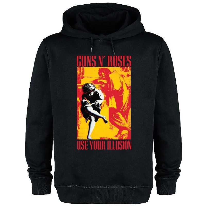 hoodies guns roses rock bands printed hoodies punk retro hip-hop hoodies sweatshirts CL240909