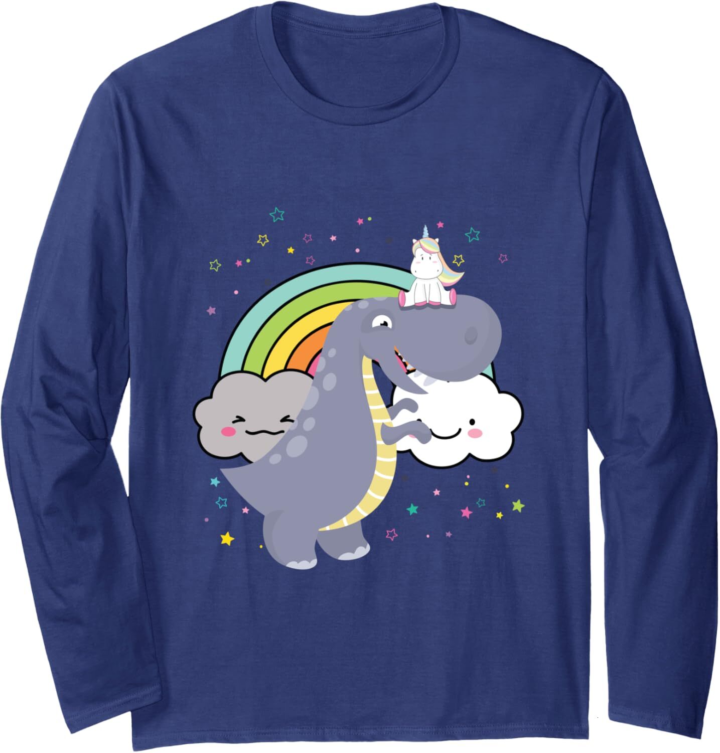 Long Sleeve Shirts for Men sweatshirt Funny Unicorn Dinosaur Animal Lover Rainbow Gift Tee Streetwear Casual tops clothes fashion