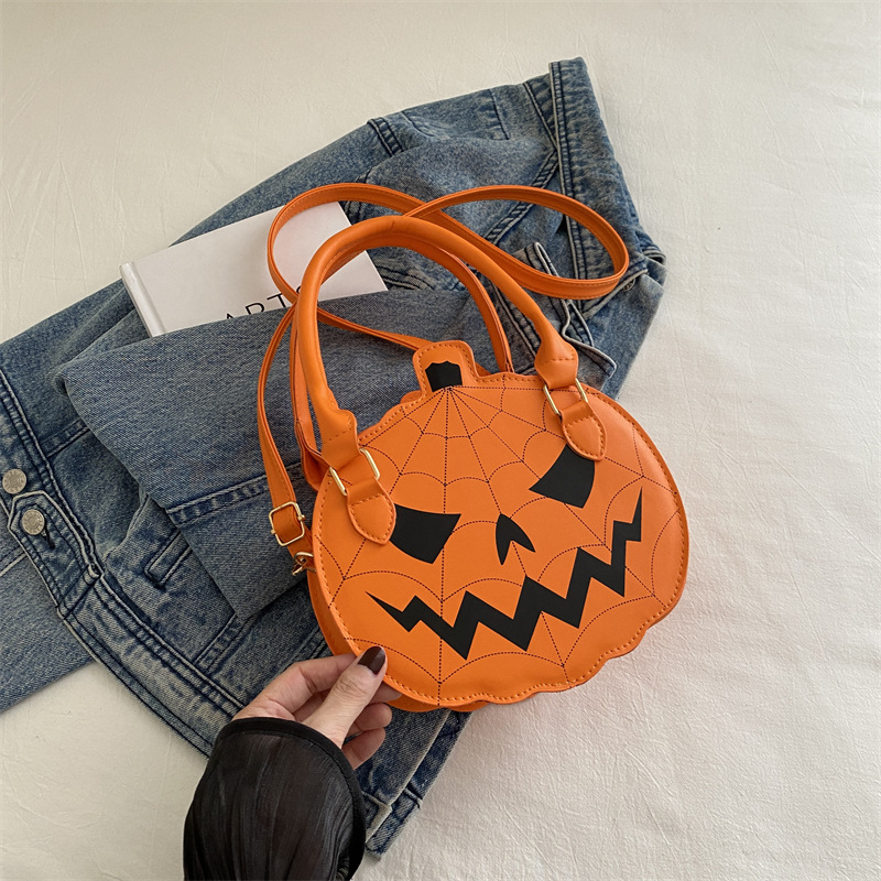 Halloween Pumpkin 2024 New Cute and Bizarre Handheld Personalized Creative Shoulder Bag