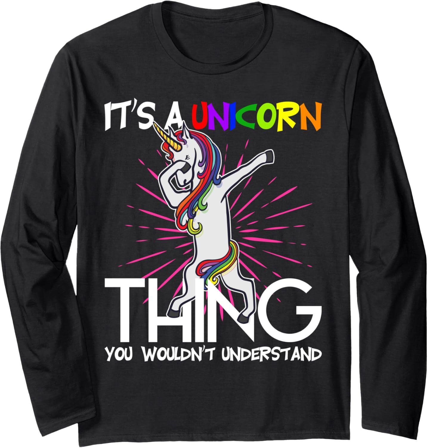 Long Sleeve Shirts for Men sweatshirt A Unicorn Thing Funny Unicorn Dabbing Gift Long Sleeve Tee Streetwear Casual tops clothes