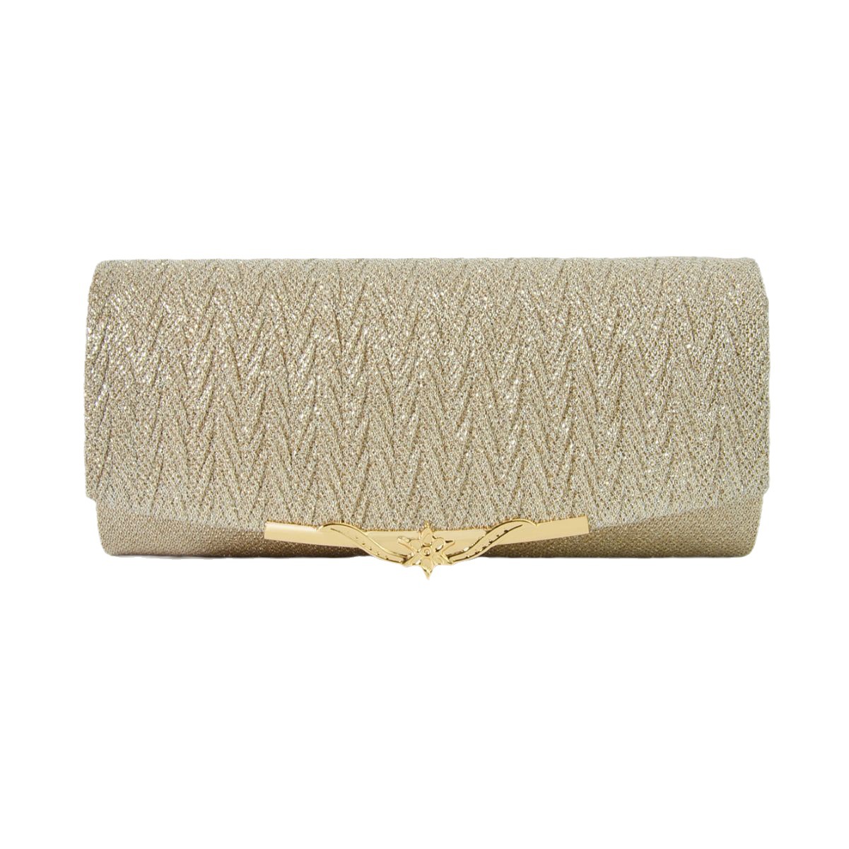 Clutch bag Clasp Single shoulder Crossbody Women's dinner bag Pleated rectangular dinner bag