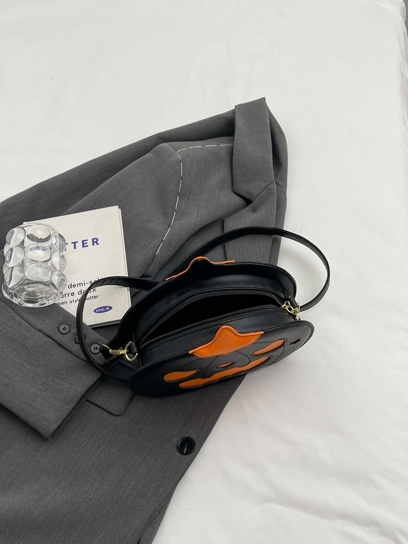 2025 Designer Halloween Quirky 3 Creative Pumpkin Trendy and Cool Cartoon One Shoulder Bag