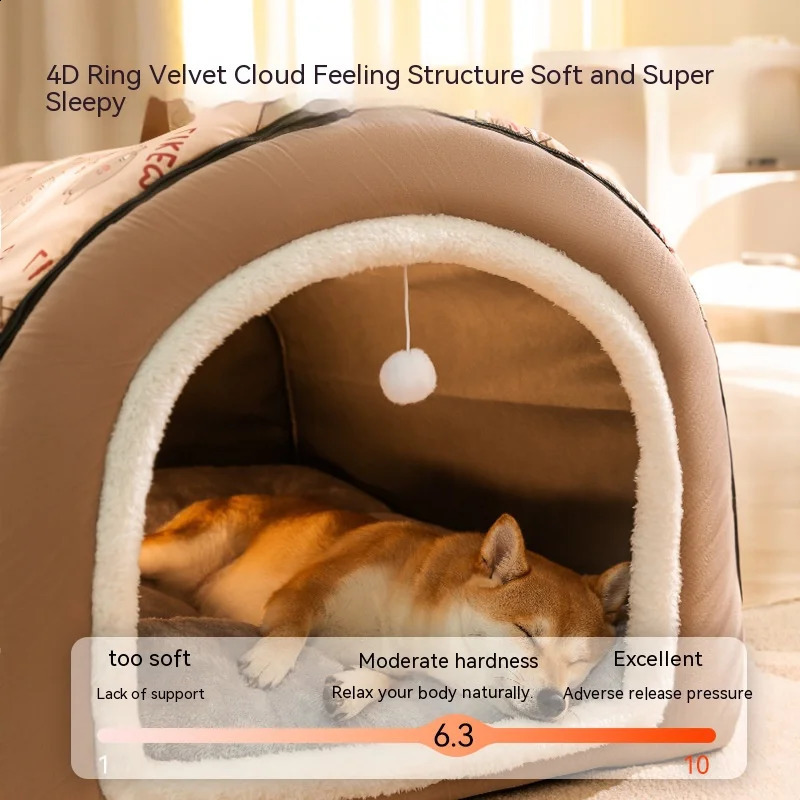 Big Dog Nest Winter Warm Dog House Removable and Washable Dog Bed Seasonal Large Dog House Type Pet Sleeping Supplies Cat Nest 240830