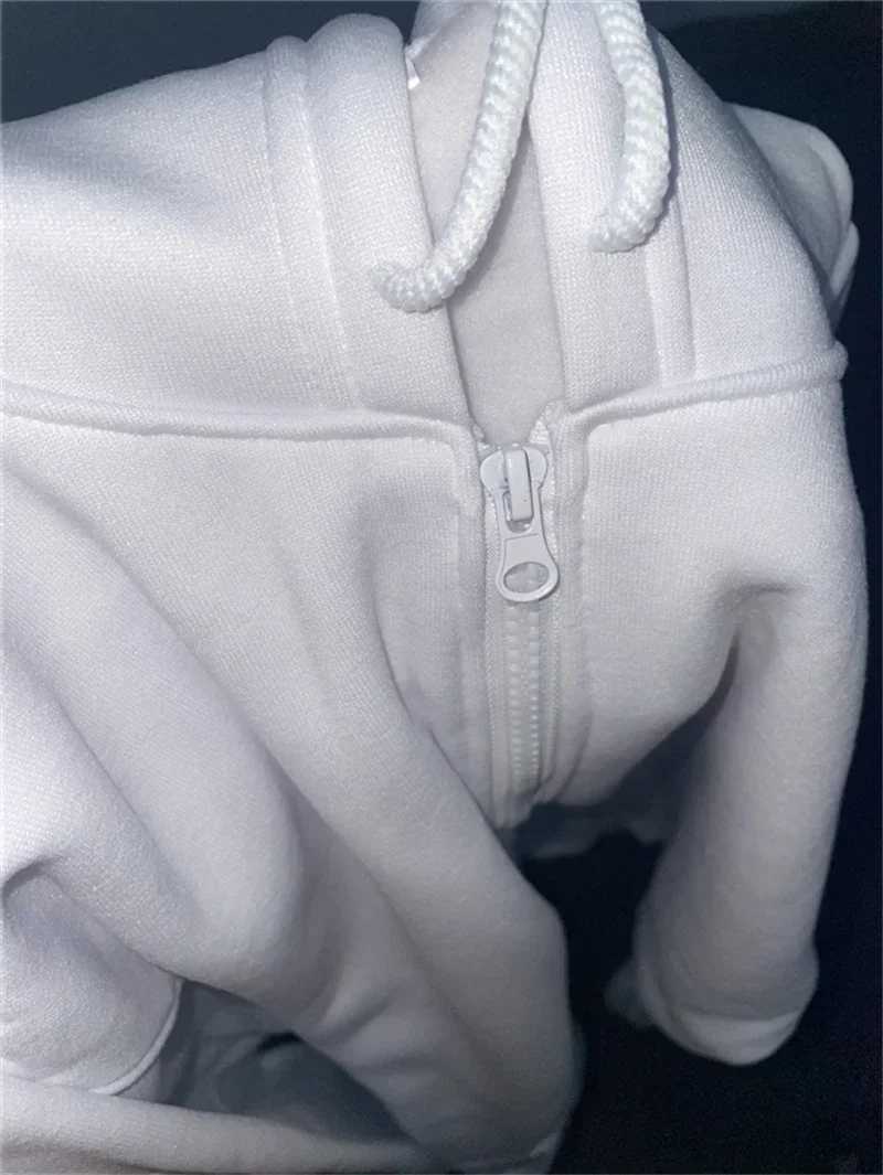 High Quality Zipper Hoodie Warm/Mens Fashion Long Sve Hoodie Fce Sportswear Hot S High Quality Casual Street Wear Sportswear T241118