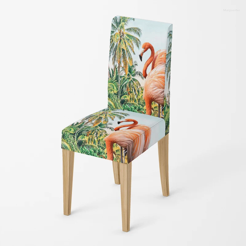 Chair Covers Home For Kitchen Adjustable Dining Elastic Fabric Chairs Cover Wedding Desk Stretch Back Restaurant Decro Plant