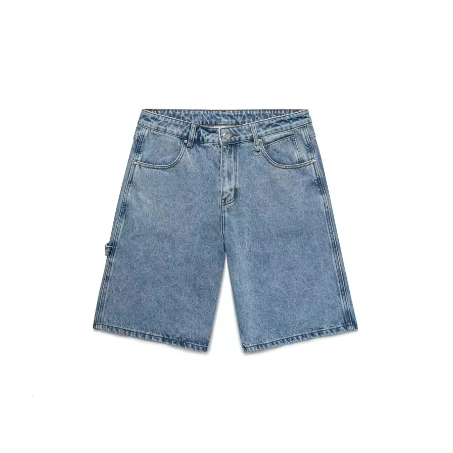 Wholesale Customized Men Zipper Fly Loose Fit 100%Cotton Denim Pants Baggy Jorts Skate Jeans Shorts