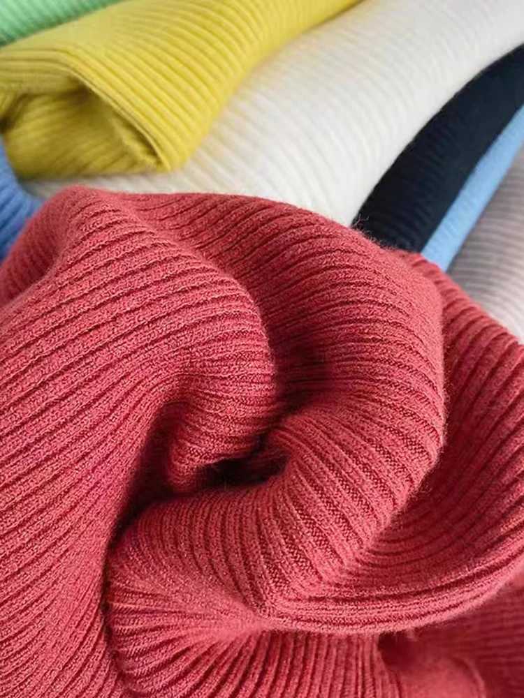 Soft Turtleneck Women Autumn Winter Pullover Sweater Basic Casual Slim Stretch Soft Ribbed Knitted Top Woman Sweaters 2024X2409