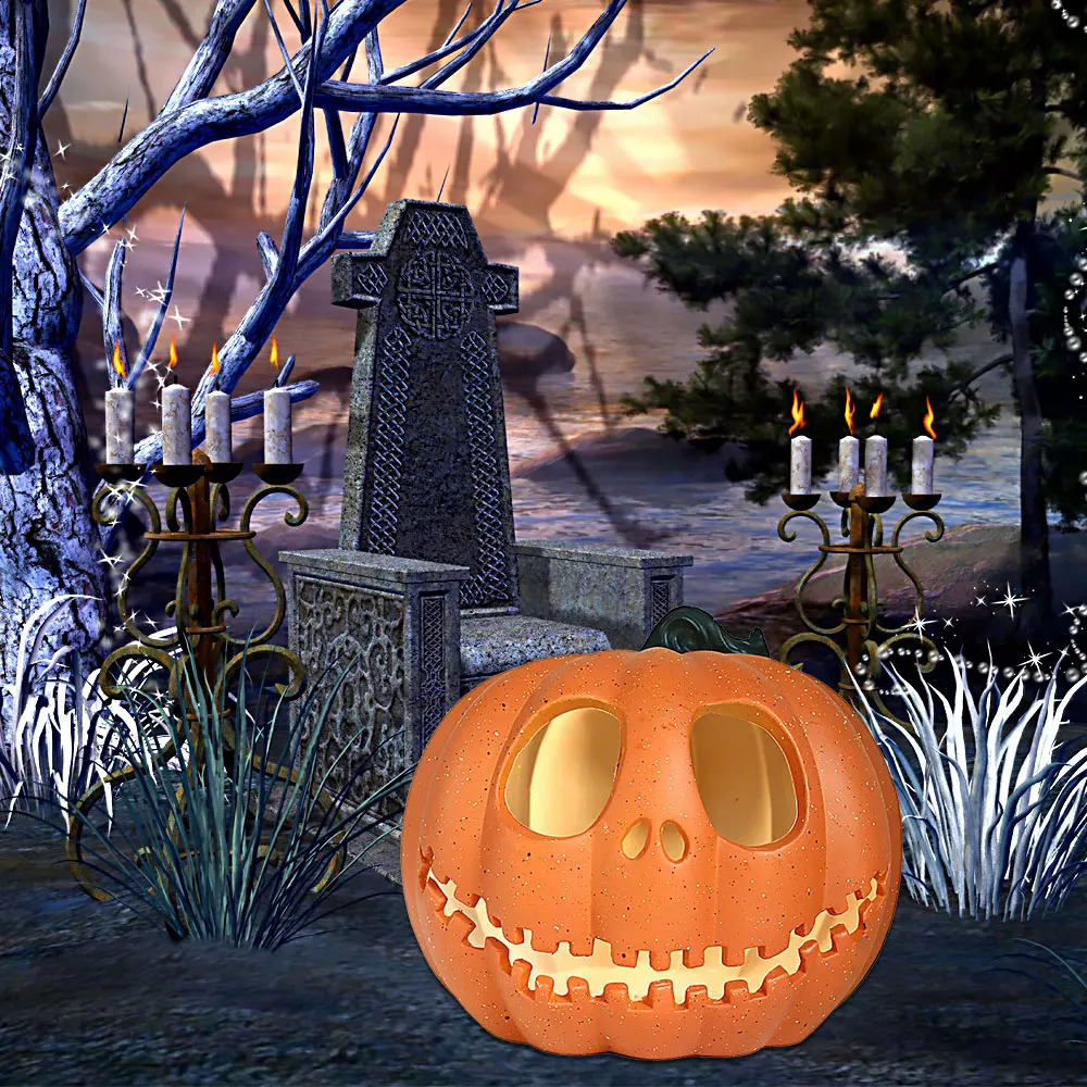 Halloween Pumpkin Lantern LED Lantern Decoration Jack Lantern Ghost Face Pumpkin Lantern Garden Outdoor Indoor Party Home Decoration 240907