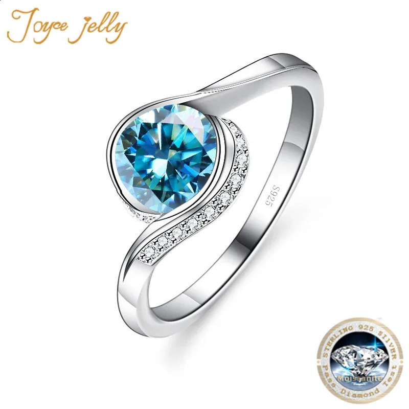 Joyce Jelly 1CT Ring 925 Pure Silver Diamond Jewelry Womens GRA Certified VVS1 D-Color Round Cutting Wedding Ring 240909