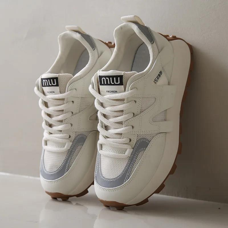 Women's Breathable Heighten Autumn Athleisure Comfortable Lightweight Versatile Running Shoes Triple Black Free shipping size 35-40 Lhshoe