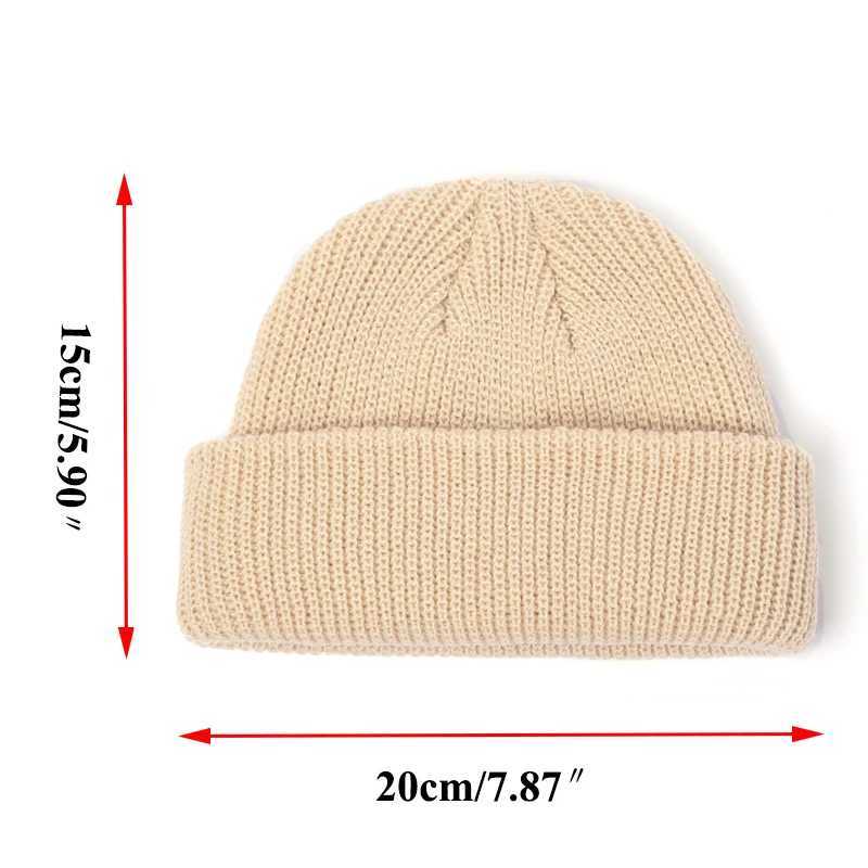 Mens Knitted Hats Wen Sklcap Beanie Hat Winter Retro Brimless Baggy Melon Cap Cuff Docker Hip Hop Beanies Hats Elastic Unisex X250212