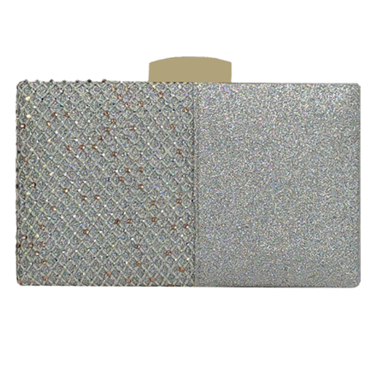 elegant womens mesh sequin dinner bag with diamondlike rhinestones perfect for special events