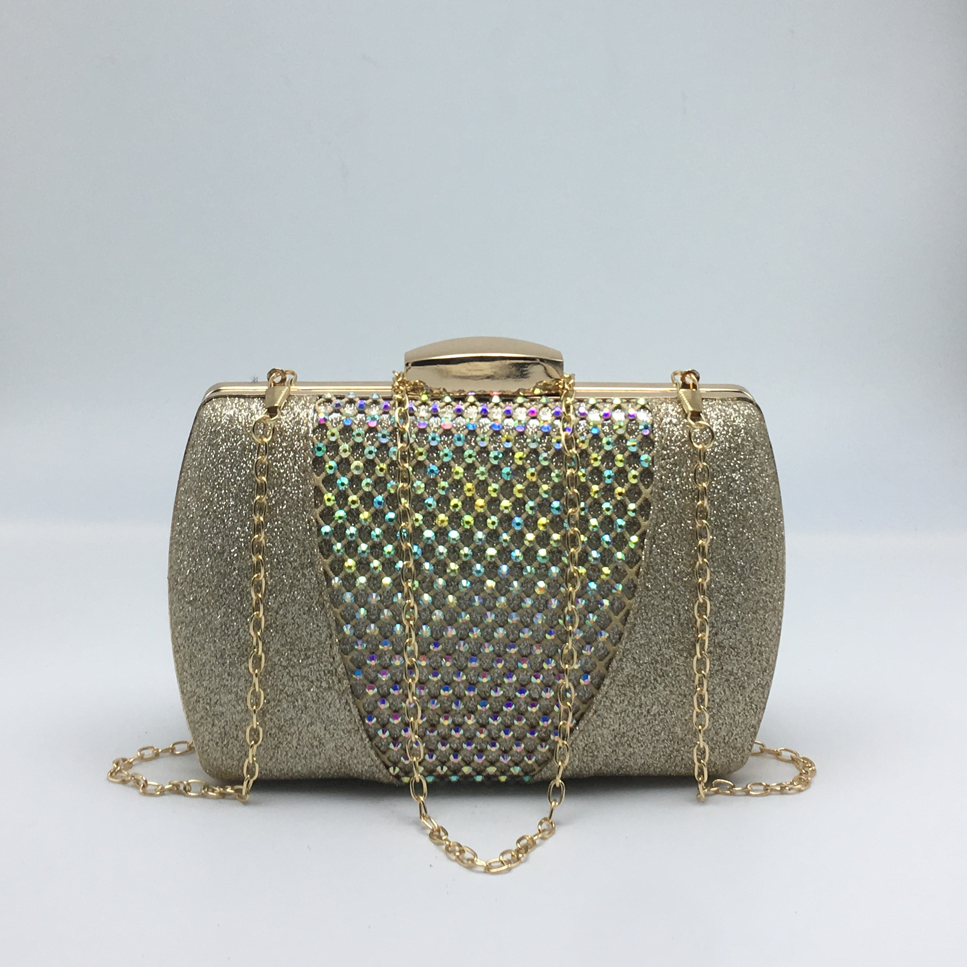 Ladies hand bag Flash glass diamond embellished dinner bag single shoulder crossbody makeup bag