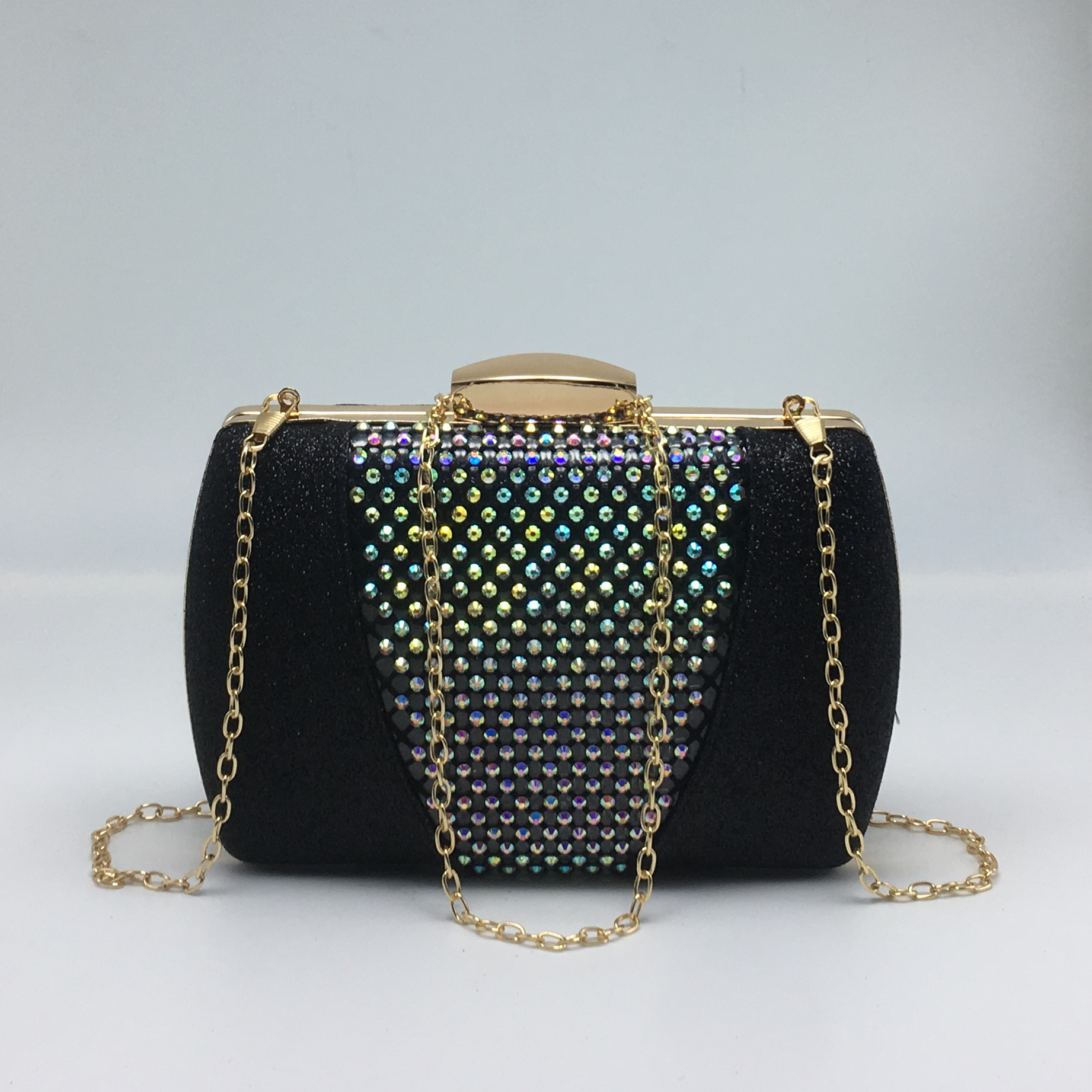 Ladies hand bag Flash glass diamond embellished dinner bag single shoulder crossbody makeup bag