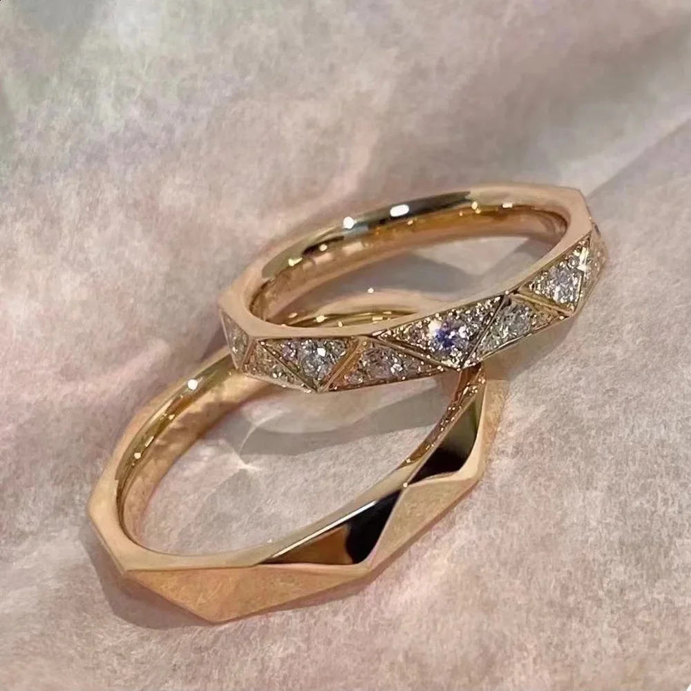 Fashion Accessories Couple Ring Engagement Accessories S925 Pure Silver Diamond Womens Exquisite Gift High Quality 240906