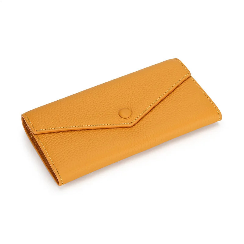 Urban Master Cowhide Long Womens Wallet Large Capacity Genuine Cowhide Leather Envelope Ultra Thin Clutch Mobile Wallet Dompet Pria Kanvas 240907