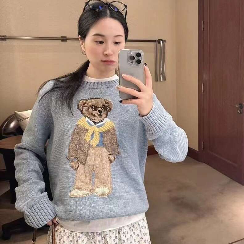 24 styles of early spring women's knitwear, embroidered and woven flower teddy bear loose fit, Heavy Industry
