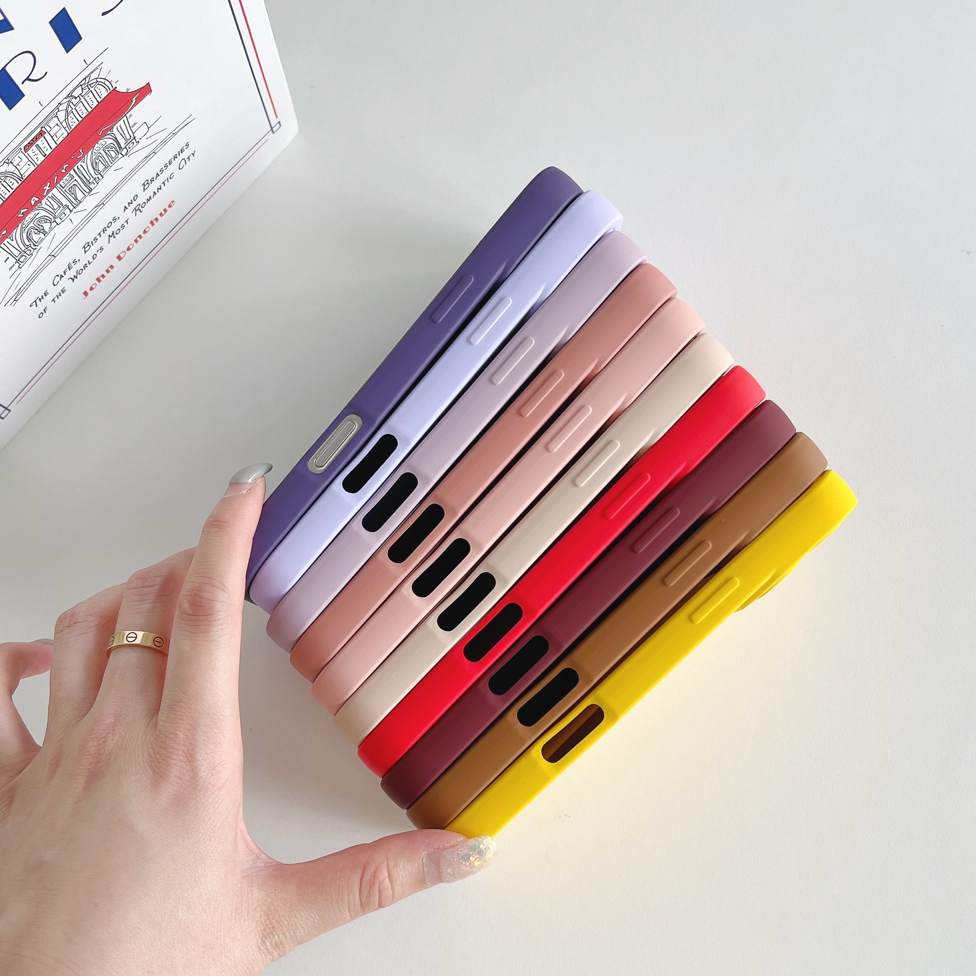 Luxury Ultra Slim Solid Candy Color Soft TPU Silicone Shockproof Case All Inclusive Camera Protection Cover For iPhone 16 15 14 13 12 11 Pro Max