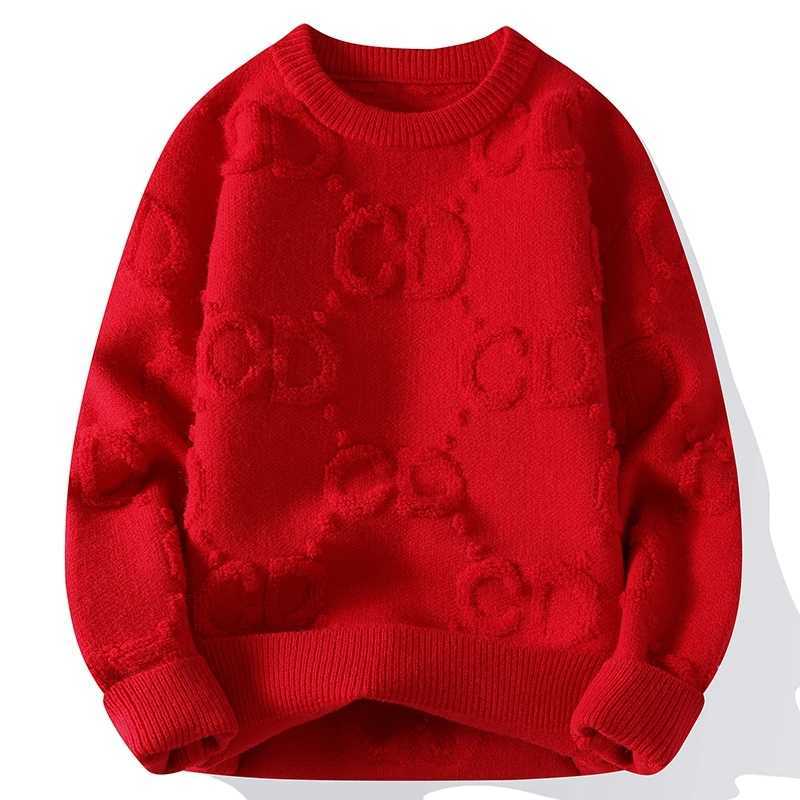 New Winter Thick Warm Cashmere Sweater Mens High end Luxury Mens Christmas Parachute Korean Harajuku Mens Pulling Sweater W240909