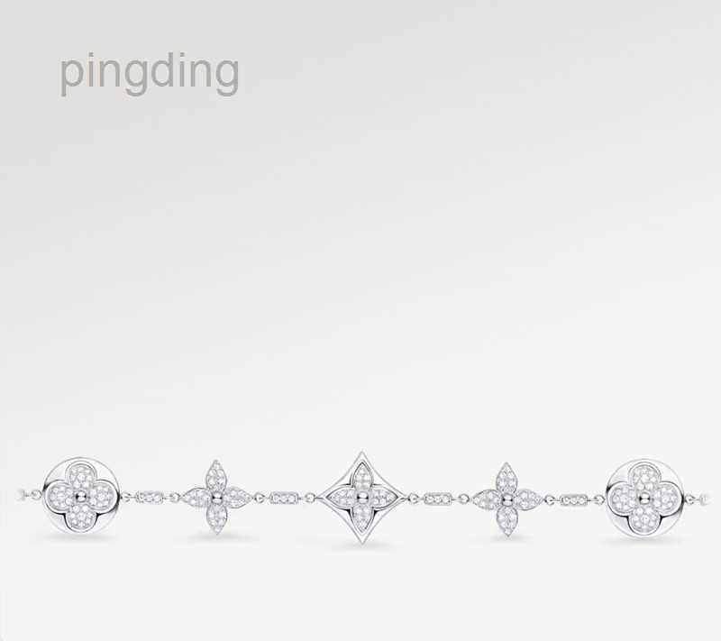 Designer Luxury With BOX Classic Bracelets Bangle Silver Plated Stainless steel Diamond Flower Letter Pendants Lovers Gift Wristband Cuff Chain Women Bracelet for