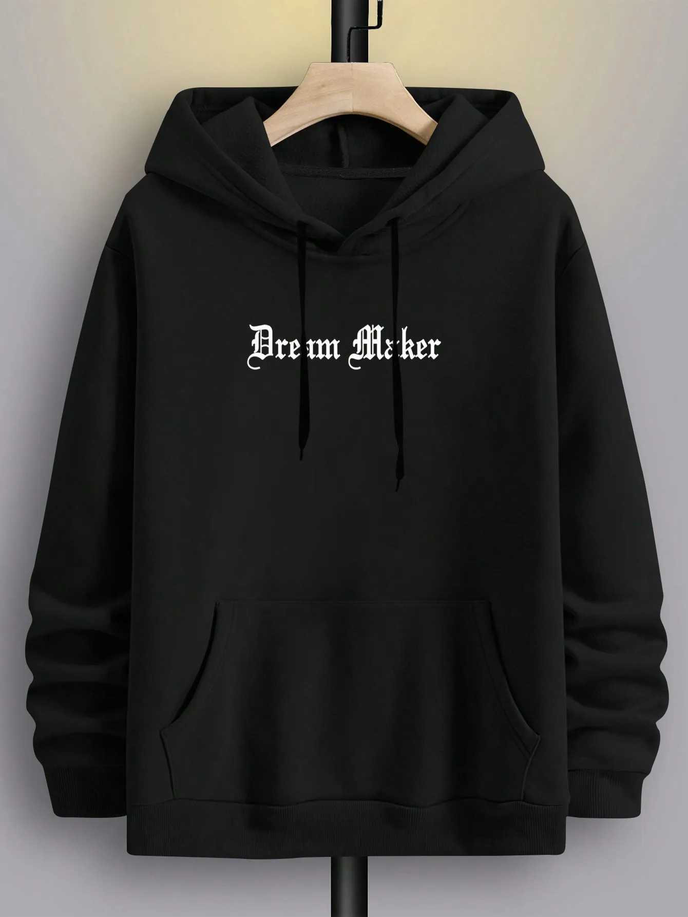 Designer Hoodie Dream Maker Brave Sculpture Pattern Mens Clothes Creative Pocket Hoodies Hip Hop Autumn Streetwear Fleece Casual Male Clothing Z240909