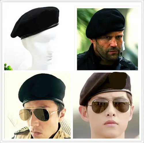 Men Women Unisex Breathable Pure Wool Beret Hats Caps Special Forces Soldiers Death Squads Military Training Camp Hat 240906
