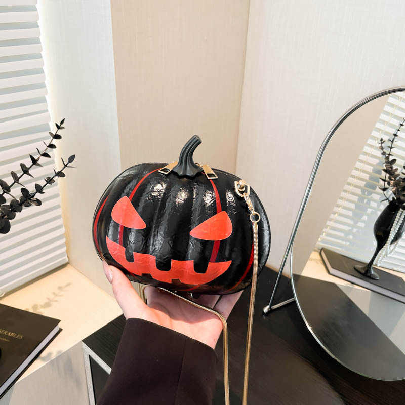 Autumn and Winter Halloween Pumpkin Fun Single Shoulder Diagonal Cross Chain Bag dh910320090