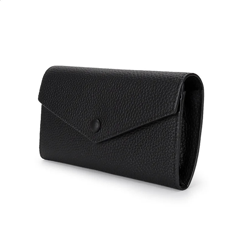 Urban Master Cowhide Long Womens Wallet Large Capacity Genuine Cowhide Leather Envelope Ultra Thin Clutch Mobile Wallet Dompet Pria Kanvas 240907