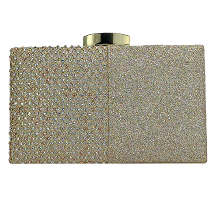 elegant womens mesh sequin dinner bag with diamondlike rhinestones perfect for special events
