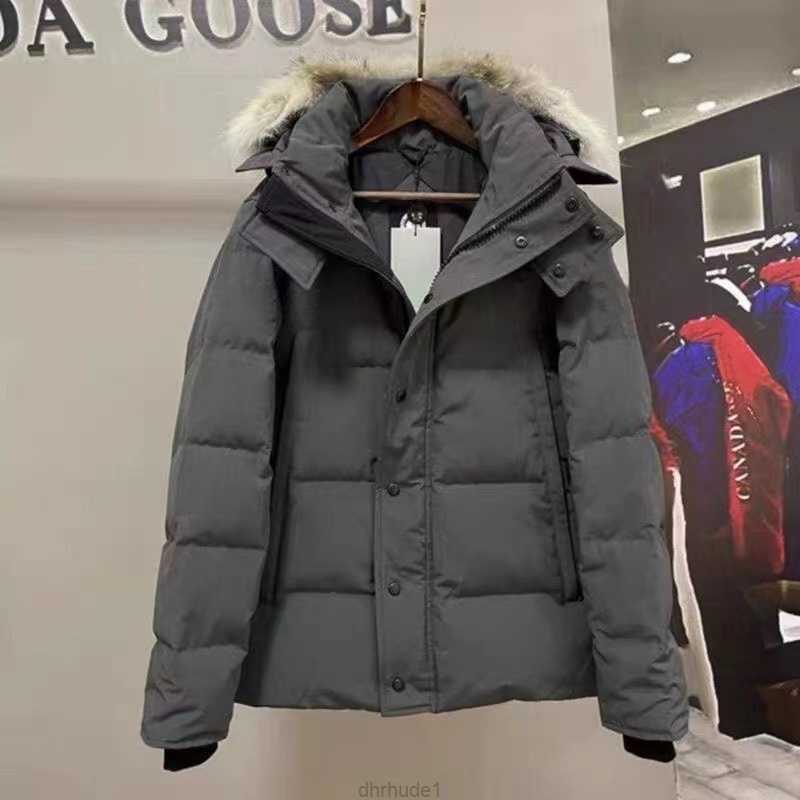Mens Canada Winter Down Jackets Outdoor Leisure Coats Windproof Overcoat Waterproof Snow Proof Puffer Thick Colla Real Wolf Fur Mooses Jacket Size Xs-2xl Huiv