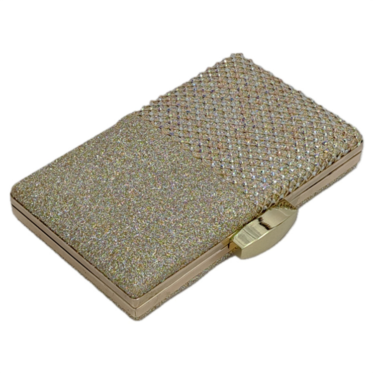 elegant womens mesh sequin dinner bag with diamondlike rhinestones perfect for special events