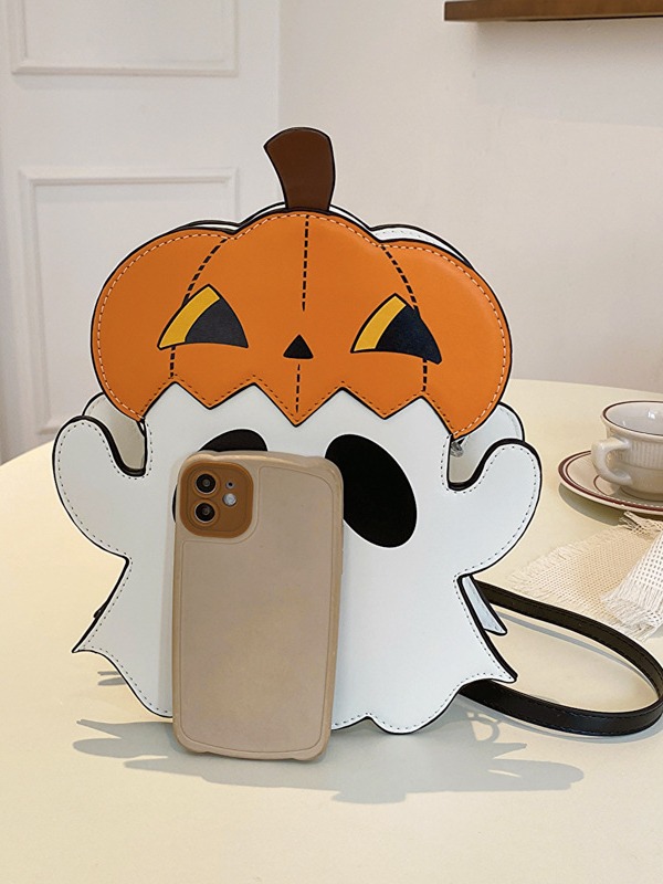 Halloween funny style pumpkin fashionable ghost parody crossbody bag dh910320090