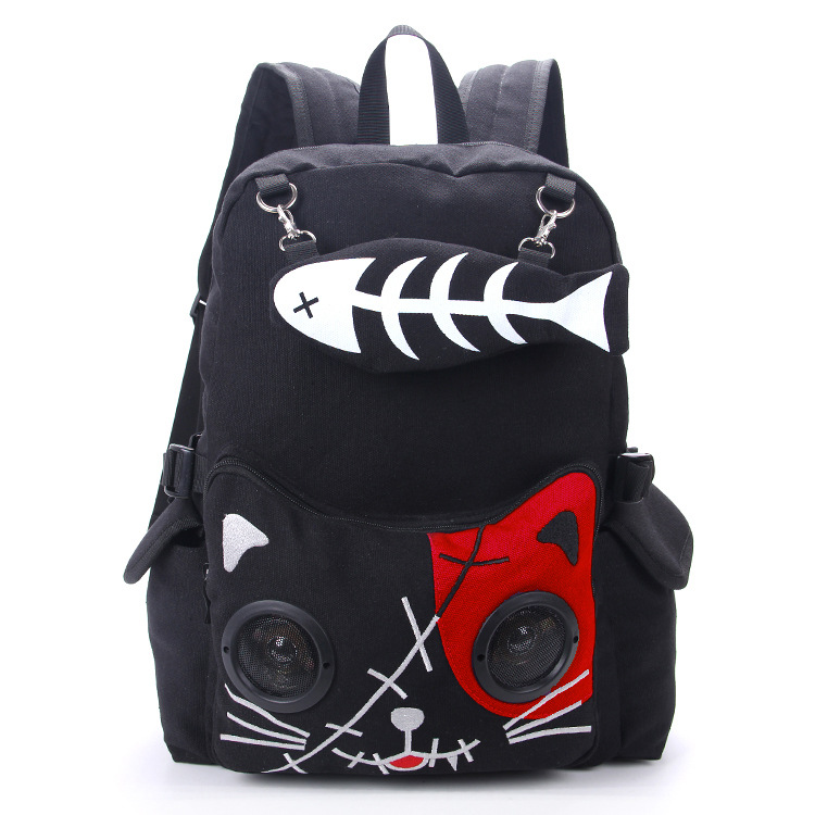 Middle School Halloween Canvas Bookbag - Durable Fabric & Spacious Compartments