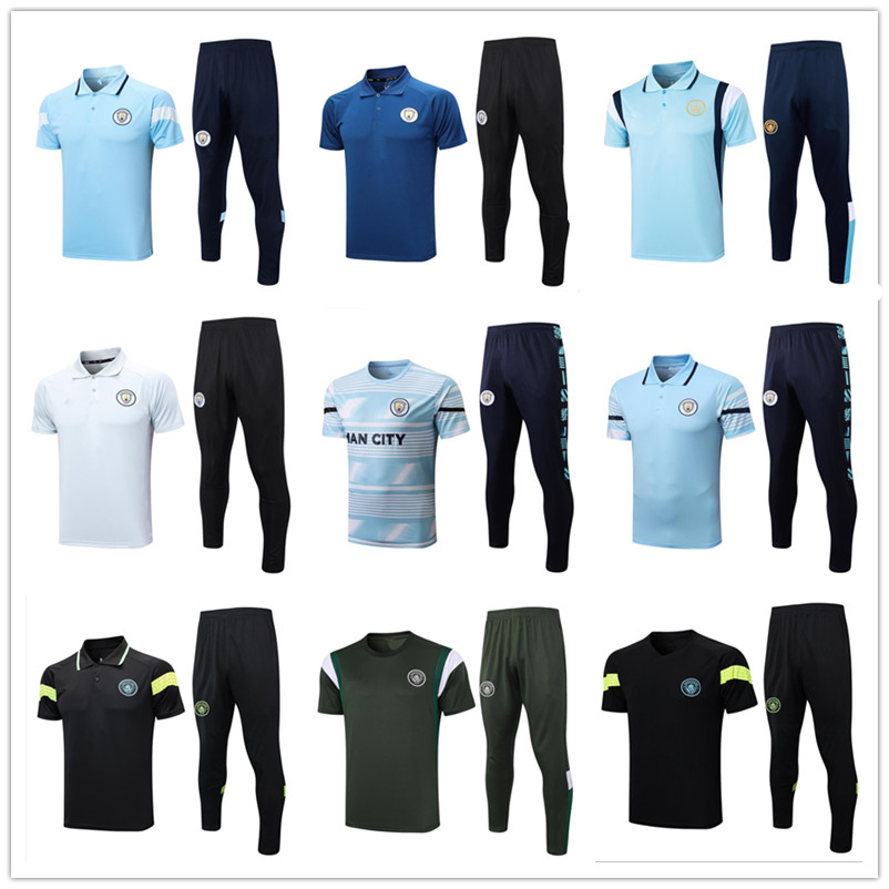 2024 2025 Men's and Children's Football Sportswear City Harlan Training Uniform 24 25 Men's City Short sleeved Pants Half Pull Football Shirt Survatment Sportswear Set
